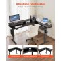 VEVOR L Shaped Desk Electric Adjustable Height Corner Gaming Desk with Drawers