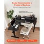 VEVOR L Shaped Desk Electric Adjustable Height Corner Gaming Desk w/ Light Strip