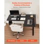 VEVOR L Shaped Desk Electric Adjustable Height Corner Gaming Desk with 2 Hooks