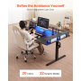 VEVOR L Shaped Desk Electric Adjustable Height Corner Desk with Keyboard Tray