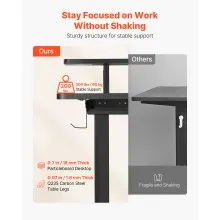 VEVOR L Shaped Desk Electric Adjustable Height Corner Desk with Keyboard Tray