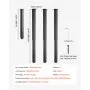 VEVOR Adjustable Table Legs, 610-1016 mm Square Steel Furniture Legs, 544 kg Max Load Heavy Duty, Quick Installation, for Home Office Desk DIY, Coffee Dinner Bar Tables, Workbenches, 4 PCS, Black