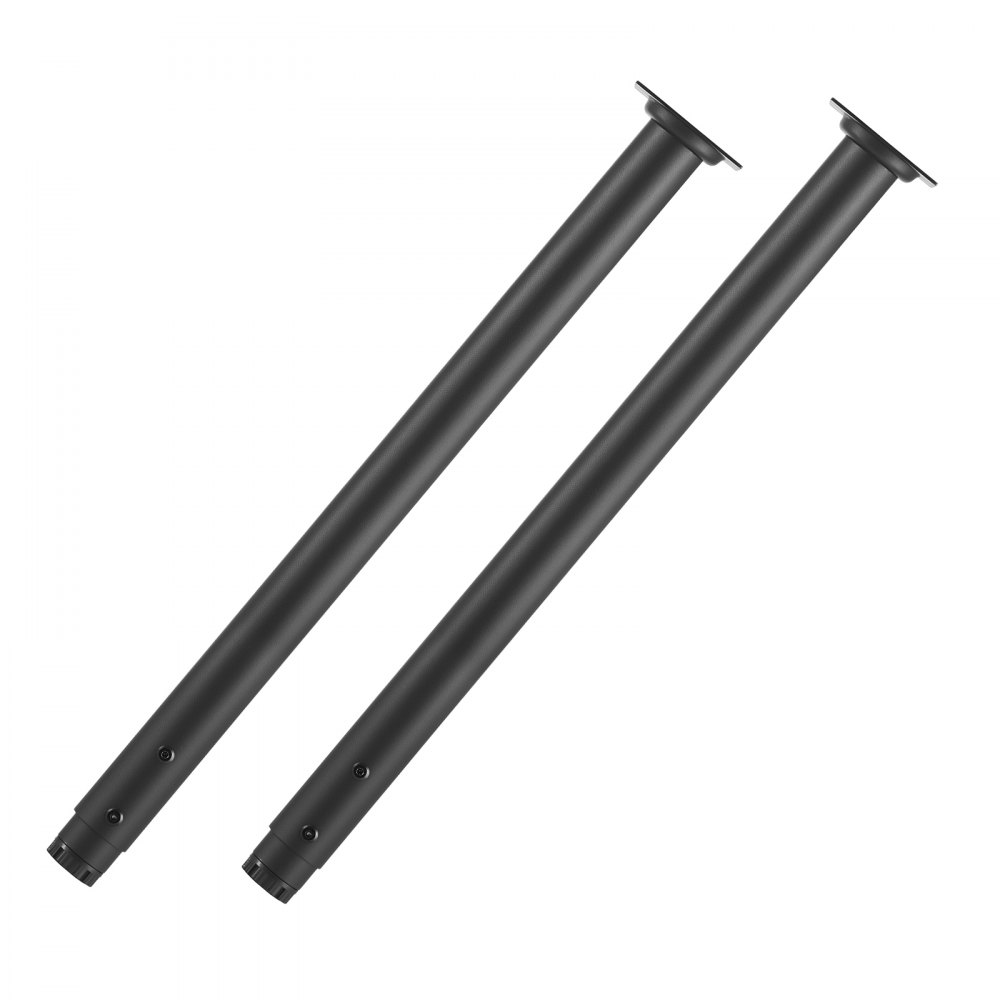 VEVOR Adjustable Table Legs, 24-40 in Round Steel Furniture Legs, 1200 lbs Max Load Heavy Duty, Quick Installation, Ideal for Home Office Desk DIY, Coffee Dinner Bar Tables, Workbenches, 4 PCS, Black