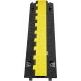 VEVOR cable protector ramp with a yellow lid and black base, featuring anti-slip textured surface.