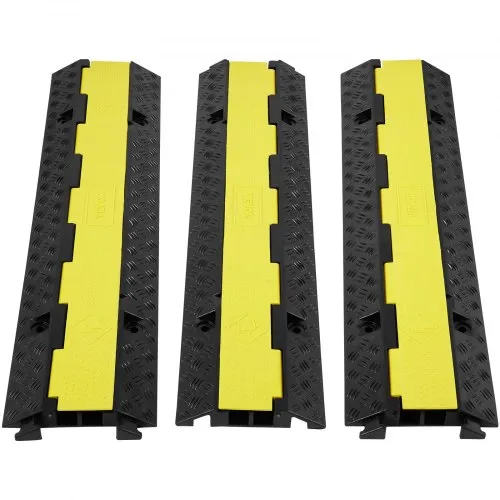 VEVOR 3 PCs Cable Protector Ramp 2 Channel 5443 kg Load Wire Cable Cover Ramp
