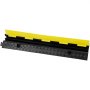 Protector de cable de goma VEVOR de 5 piezas, canal doble, capacidad de carga de 12000 lb por eje, rampa de protección duradera para mangueras y cables para entradas de vehículos, con parte superior de fácil acceso y cinta de precaución de 50 pies para interiores y exteriores
