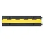 VEVOR Cable Protector Ramp, 9,979 kg/axle Capacity, 1 Channel Heavy Duty Rubber Cord Hose Wire Cover, 70 x 50 mm Channel, Traffic Speed Bump with Flip-Open Top Cover, for Indoor Outdoor Use, 1 Pack
