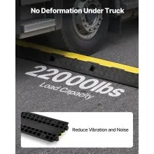VEVOR Cable Protector Ramp Rubber Cord Cover 22000 lbs/axle Capacity 1 Channel