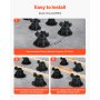 8 Pcs Adjustable Deck Support Pedestal Deck Foundation Base Rising 3.54-4.65 in