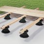 VEVOR Deck Blocks 8 PCS, 2200 lbs / 997.90 kg Load Capacity Deck Support Plastic Pedestal Paver, Raising 3.54 - 4.65 inch / 90 - 118 mm, Height Adjustable Shed Foundation Base for Wood Concrete Metal