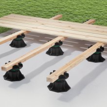 8 Pcs Adjustable Deck Support Pedestal Deck Foundation Base Rising 3.54-4.65 in