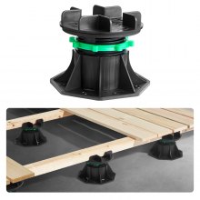 8 Pcs Adjustable Deck Support Pedestal Deck Foundation Base Rising 3.54-4.65 in