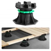 8 Pcs Adjustable Deck Support Pedestal Deck Foundation Base Rising 3.54-4.65 in