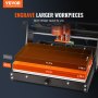 VEVOR CNC Router Machine, 60 W, 3 axes GRBL contrôle gravure sur bois fraiseuse Kit, 300 x 200 x 60 mm/11,8 x 7,87 x 2,36 pouces zone de travail 1200 tr/min pour bois acrylique MDF PVC plastique mousse vinyle