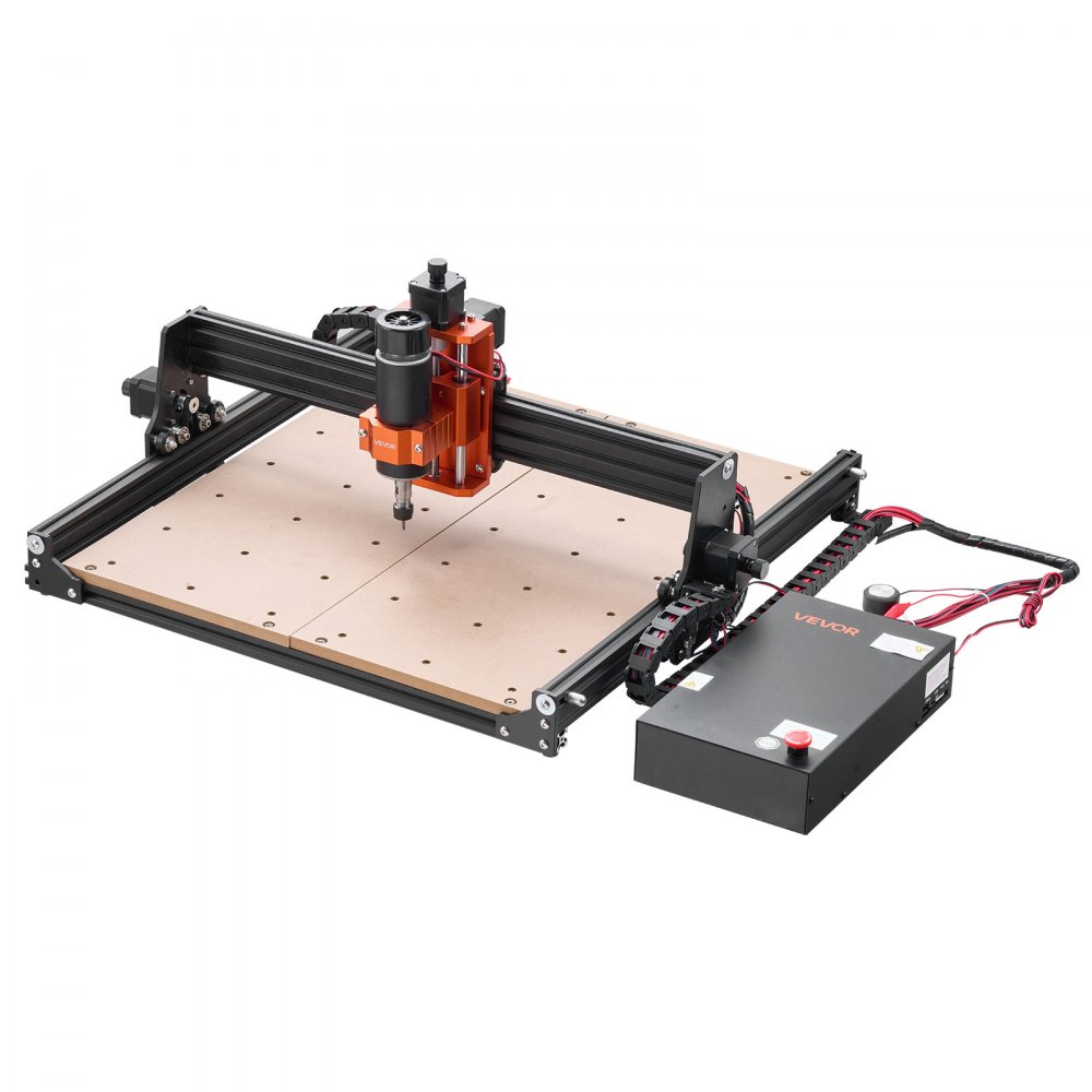 VEVOR CNC Router Machine, 300W Spindle, 3-Axis Wood Engraving Milling Machine, with 15.75 x 15.75 x 2.36 in Working Area, Offline Controller, Aluminum Alloy Structure, for Wood Acrylic Carving Cutting