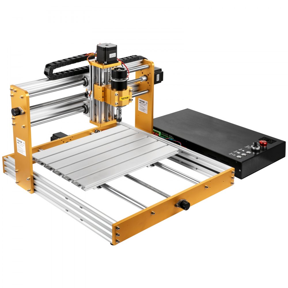 VEVOR CNC Router Machine, 3040 Engraver Milling Machine with Offline Controller Limit Switches Emergency-stop, DIY 3 Axes Cutting Kit for Wood Metal Acrylic MDF, 400 x 300 x 100 mm Large Working Area