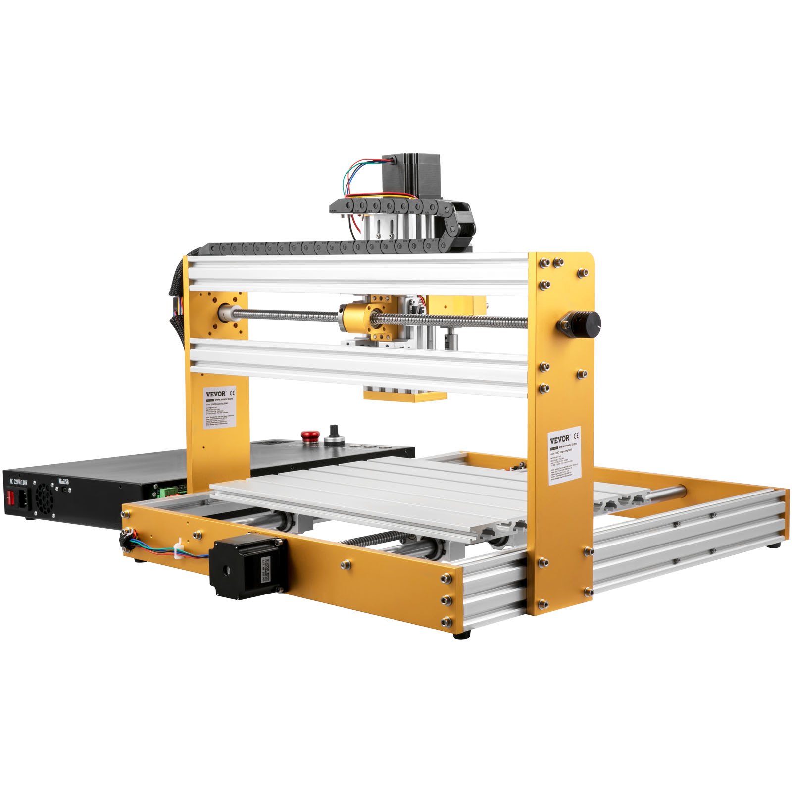 VEVOR CNC Router Machine, 3040 Engraver Milling Machine with Offline Controller Limit Switches Emergency-stop, DIY 3 Axes Cutting Kit for Wood Metal Acrylic MDF, 400 x 300 x 100 mm Large Working Area