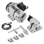 VEVOR Dividing Head, K11-100mm 3-Jaw Chuck, CNC Router Milling Machine Rotational Axis 4th Axis A Axis Indexing Head, 66 mm(2.6")/65 mm Center Height MT2 Tailstock 6:1 Gear Ratio, Universal for Engraving