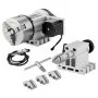VEVOR Dividing Head, K11-100mm 3-Jaw Chuck, CNC Router Milling Machine Rotational Axis 4th Axis A Axis Indexing Head, 66 mm(2.6")/65 mm Center Height MT2 Tailstock 6:1 Gear Ratio, Universal for Engraving