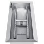 VEVOR fire pit pan with stainless steel gas burner and rectangular design.