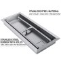VEVOR Fill-in Fire Pit Pan Burner Natural Gas Fire Pit Burner 24x8 Inch Fire Pit Pan 4.4 LBS Stainless Steel Fill in Pan Linear Fire Pit Pan Metal Square Burner Heater