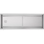 rectangular stainless steel VEVOR fire pit pan with burner holes and frame
