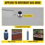 VEVOR fire pit pan compatible with natural gas and liquid propane fuels.