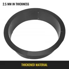 VEVOR Fire Pit Ring 36-Inch Outer/30-Inch Inner Diameter, Fire Pit Insert 3.0mm Thick Heavy Duty Solid Steel, Fire Pit Liner DIY Campfire Ring Above or In-Ground for Outdoor