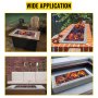 VEVOR Fire Pit Pan,Stainless Steel Linear Trough Fire Pit Pan and Burner,Built-in Fire Pit Burner Pan for Propane Gas (49x16 Inch)