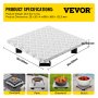 VEVOR Fire Pit Heat Shield, 26 x 26 Inch Deck Defender & Grass Guard, High Temp Carbon Steel Fire Pit Heat Deflector for Grass Lawn Guarding, Fire Pit Pad for Outdoors, Bonfires, Wood Burning, Square
