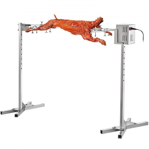 VEVOR 46'' Electric BBQ Rotisserie Grill Kit, 125LB Pig Spit Rotisserie Grill, 45W Rotisserie Motor and Height Adjustable for Pig Rotisserie Lamb Outdoor Party Campfire Barbecue