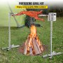VEVOR 46'' Electric BBQ Rotisserie Grill Kit, 125LB Pig Spit Rotisserie Grill, 45W Rotisserie Motor and Height Adjustable for Pig Rotisserie Lamb Outdoor Party Campfire Barbecue