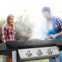 Cubierta de parrilla VEVOR, compatible con parrilla Blackstone de 28", tapa de parrilla de acero al carbono negro con recubrimiento en polvo con mango de acero inoxidable para barbacoa al aire libre, accesorios de parrilla de piedra negra, negro