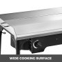 VEVOR Flat Top Griddle Grill & Propane Fueled 2 Burners Stove Stainless Steel with 4 Spatula & Scraper, 32" x 17"