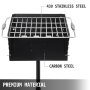 VEVOR Park Style Charcoal Grill 16x16x8 Inch with Grate, Single Post Carbon Steel Park Grill 50 Inch Height Pole, Heavy Duty Outdoor Park Grill for BBQ, Camping, Backyard