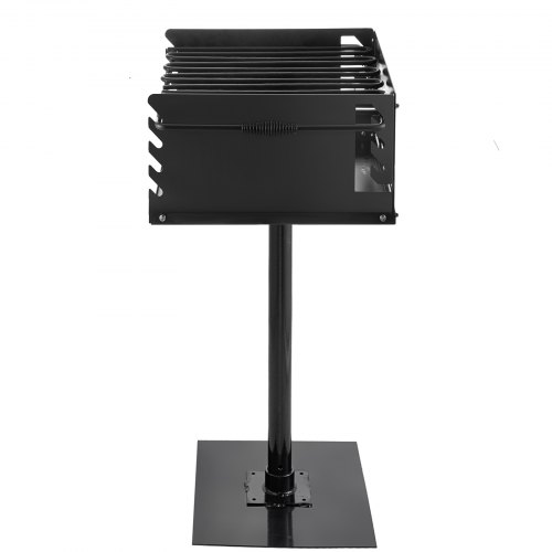 VEVOR 20 x 14 Inch Outdoor Park Style Charcoal Grill,  Park Style Grill, Carbon Steel Park Style BBQ Grill, Adjustable Park Charcoal Grill, Stainless Steel Grate Outdoor Park Grill with Base Plate