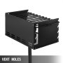VEVOR 20 x 14 Inch Outdoor Park Style Charcoal Grill,  Park Style Grill, Carbon Steel Park Style BBQ Grill, Adjustable Park Charcoal Grill, Stainless Steel Grate Outdoor Park Grill with Base Plate