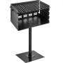 VEVOR Outdoor Park Style Grill, 20 x 14 Inch Park Style Charcoal Grill, Carbon Steel Park Style BBQ Grill, Adjustable Park Charcoal Grill, Stainless Steel Grate Outdoor Park Grill with Base Plate