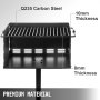 VEVOR Outdoor Park Style Grill, 20 x 14 Inch Park Style Charcoal Grill, Carbon Steel Park Style BBQ Grill, Adjustable Park Charcoal Grill, Stainless Steel Grate Outdoor Park Grill with Base Plate