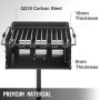 VEVOR Outdoor Park Style Grill 21 x 21 Inch Park Style Charcoal Grill Carbon Steel Park Style BBQ Grill Adjustable Park Charcoal Grill with Stainless Steel Grate Outdoor Park Grill, In-ground Pillar