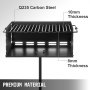 VEVOR Outdoor Park Style Grill 25x17x11 Inch with Grate, Single Post Carbon Steel BBQ Grill 50 Inch Height Pole, Heavy Duty Park Style Charcoal Grill for BBQ, Camping or Backyard