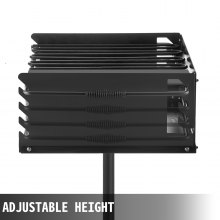 VEVOR Outdoor Park Style Grill 24 x 16 Inch Park Style Charcoal Grill Carbon Steel Park Style BBQ Grill Height 50-in Adjustable Charcoal Grill with Stainless Steel Grate Outdoor Park Grill