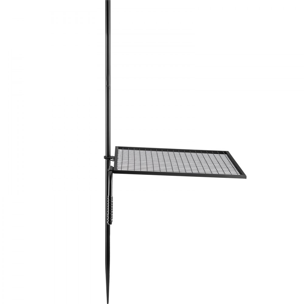 VEVOR Swivel Grill, Heavy Duty Steel Campfire Grill,Single Layer Open Fire Grill, 24" x 24" Campfire Swivel Grill with Heat Dissipation Handle, Campfire Grill Stake for Outdoor Open Flame Cooking