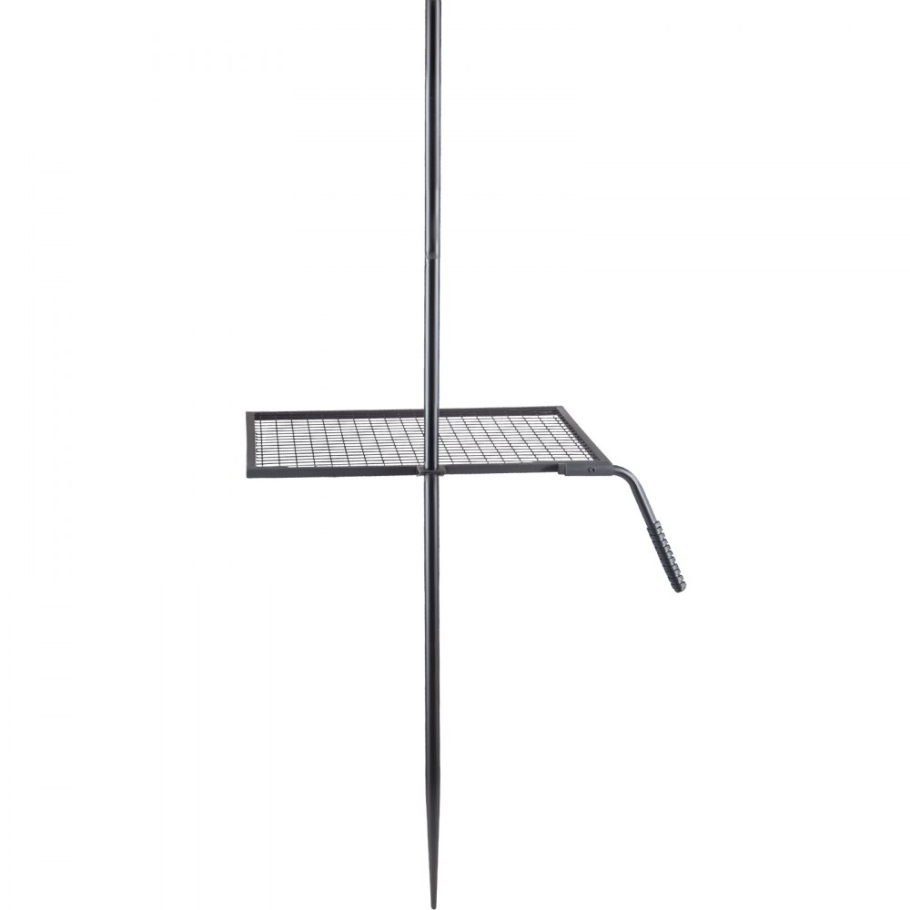 VEVOR Swivel Grill, Heavy Duty Steel Campfire Grill,Single Layer Open Fire Grill, 24" x 24" Campfire Swivel Grill with Heat Dissipation Handle, Campfire Grill Stake for Outdoor Open Flame Cooking