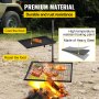 VEVOR Swivel Grill, Heavy Duty Steel Campfire Grill, Double Layer Open Fire Grill, 24" x 24" Campfire Swivel Grill with Heat Dissipation Handle, Campfire Grill Stake for Outdoor Open Flame Cooking