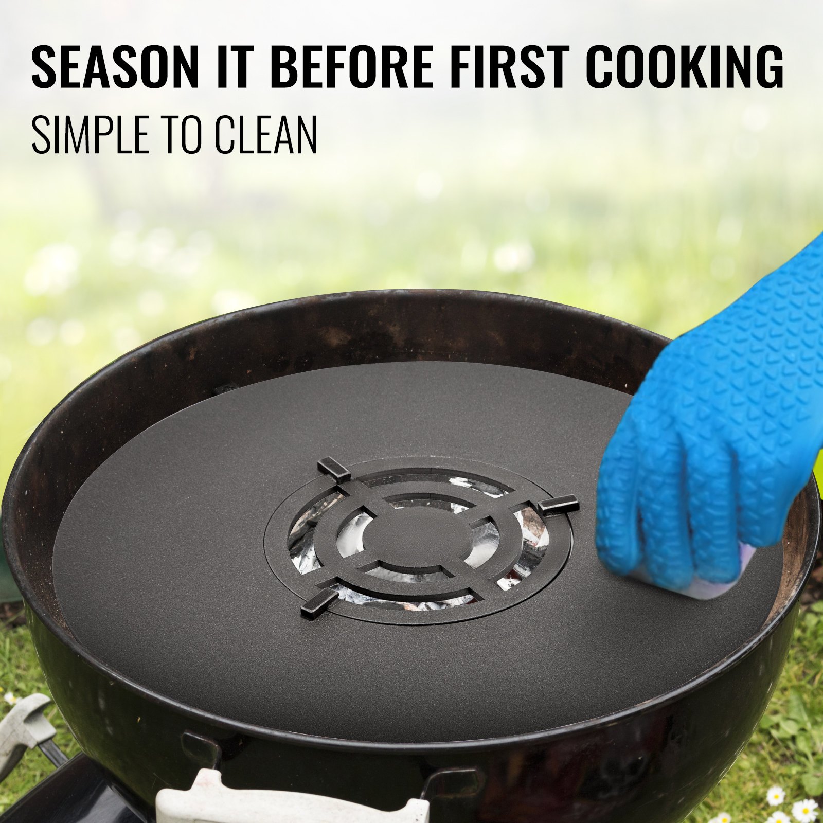 VEVOR 56CM Replacement BBQ Grill Griddle Grate Griddle Grill with Center Grate