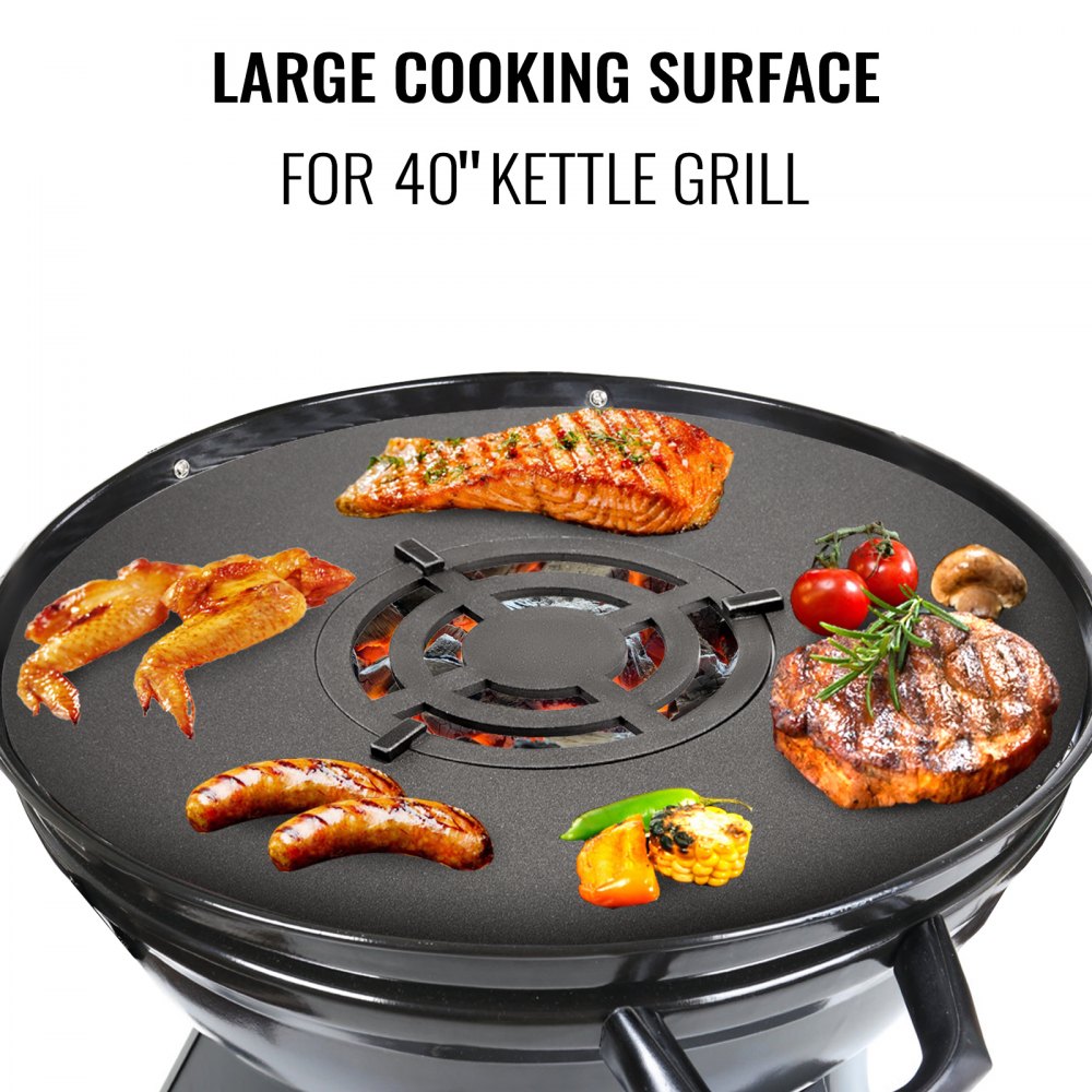 Rejilla de repuesto para parrilla de barbacoa VEVOR de 40", de acero al carbono con rejilla central, fácil de limpiar, para barbacoa de 18", accesorio para parrilla redonda y hamburguesas