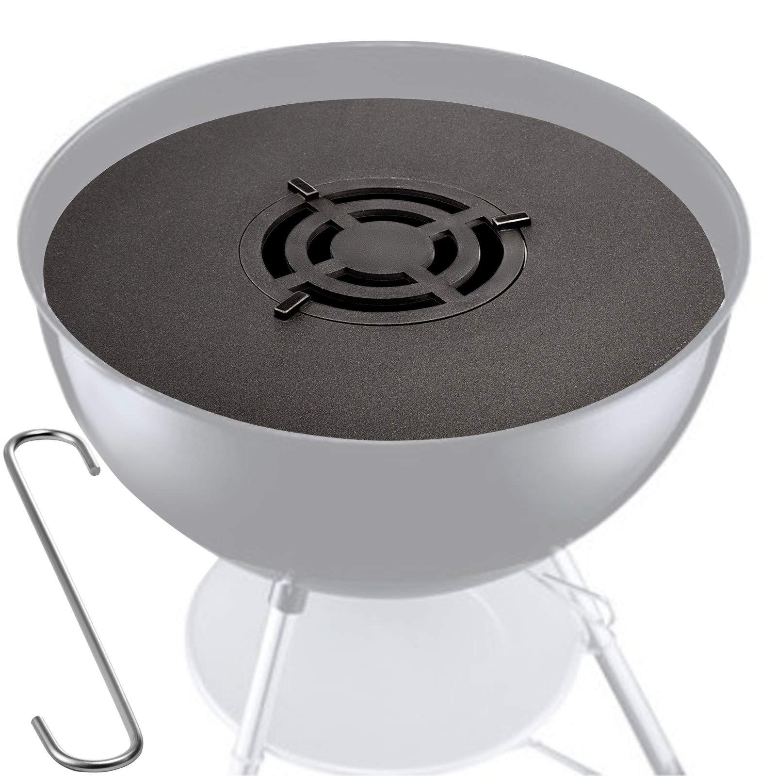 Rejilla de repuesto para parrilla de barbacoa VEVOR de 40", de acero al carbono con rejilla central, fácil de limpiar, para barbacoa de 18", accesorio para parrilla redonda y hamburguesas
