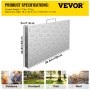 VEVOR Cubierta de la tapa de la plancha, funciona con plancha Blackstone de 36 pulgadas, cubierta de plancha superior plana de acero con placa de diamante de aluminio, cubierta dura impermeable con mango resistente al calor
