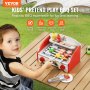 VEVOR 26 PCS Kids BBQ Grill Playset Wooden Cooking Grill Toy Set Pretend Sound